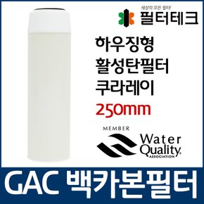 GAC 백카본 활성탄필터 언더씽크 하우징용 250mm