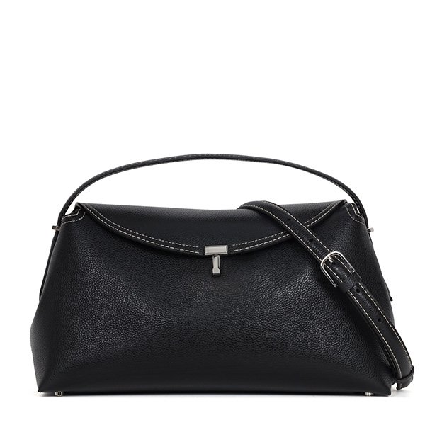 [부산점] 25FW 블랙 T-lock 페블 그레인 탑 핸들백 234 WLGBG427 LE0030 001