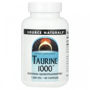 소스내추럴스, 타우린 1000™, 1X000 mg, 60캡슐