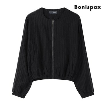 보니스팍스 시스루 스트라이프 블루종 점퍼 (XP7JP001M0)