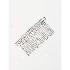 Art Deco Square Jewel Comb Hairclip_Silver