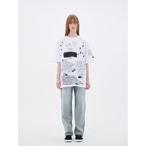 SCRIBBLE T-SHIRT / WHITE