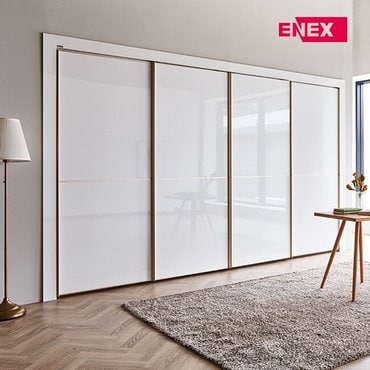 ENEX 빌트 샴페인 슬라이딩 붙박이장(고급)-360cm