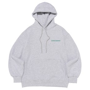 ESSENTIAL LOGO OVER HOOD T-SHIRT (L.GRAY/GREEN)