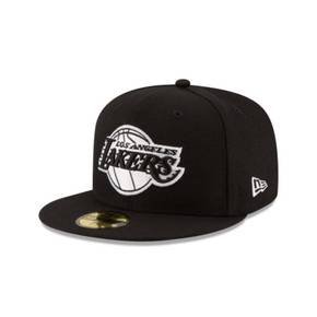 엘에이 레이커스 블랙  화이트 59FIFTY 5950 피티드 모자 8954651