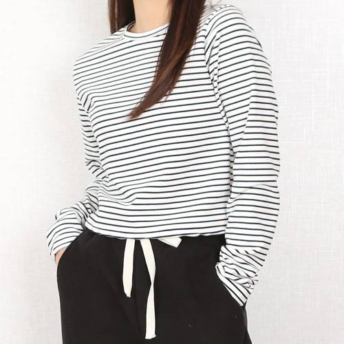 파라노말샵 / 보들 단가라 라운드 긴팔 크롭티 (파라노말샵)