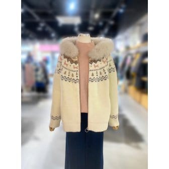 베네통 [여주점] 폭스후드 집업가디건 (BAKC72461)