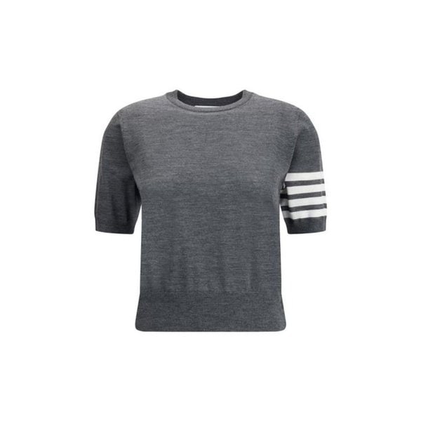 26SS 톰브라운 파인 메리노 울 4바 티셔츠 FKA471B Y1014 035 MED GRAY DOM