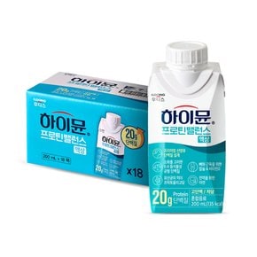 [16%쿠폰] [소비기한24/12/24] 1팩 단백질20g /하이뮨 프로틴 밸런스 액상 200ml 18입 1박스