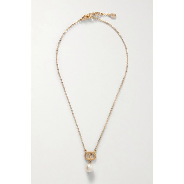 오발렛 골드톤 인조 진주 목걸이 46376663162984940