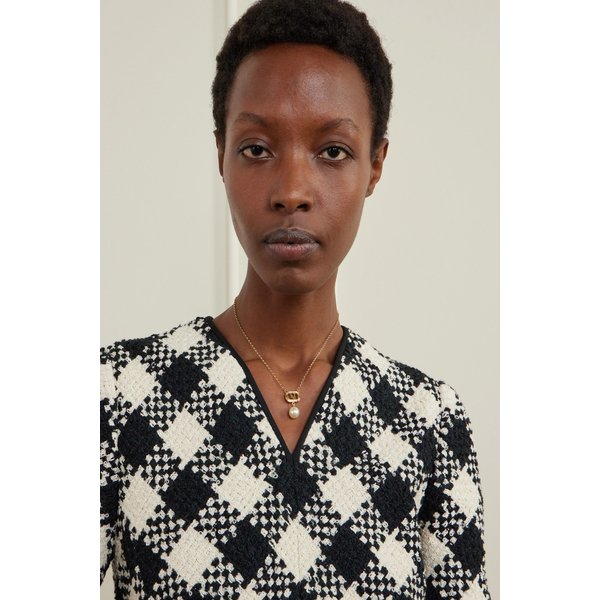 오발렛 골드톤 인조 진주 목걸이 46376663162984940