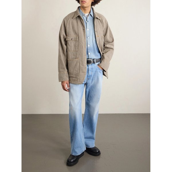 핀스트라이프 코튼 블렌드 트윌 재킷 46376663162925235