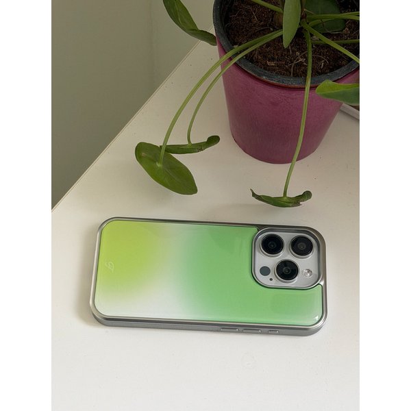 실버 에폭시 범퍼 폰케이스 - blush(green)
