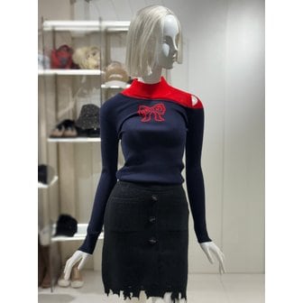 에고이스트 [파주점] 리본 자카드 포인트 니트(EQ4KL161)