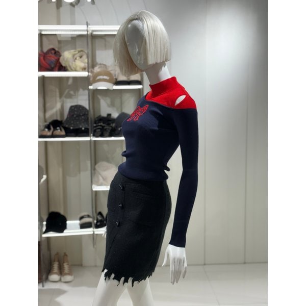 [파주점] 리본 자카드 포인트 니트(EQ4KL161)