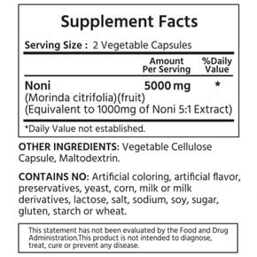 [해외직구] 2병 마이라이프 내추럴스 노니 5000mg 120정