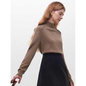 WD_Shoulder line woolen top_BROWN