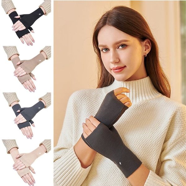 [옷자락] 여자 겨울 운전용 보온 반 라이딩 장갑