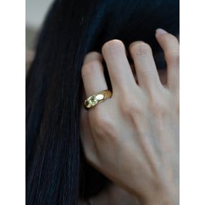 CONTINUE RING_GOLD LEMON QUARTZ