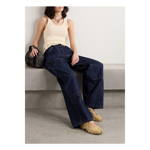 디스트레스 골지  코튼 혼방 탱크 아이보리 1647597355986723