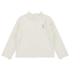 여아가을이너티셔츠 아이보리 리본 이너 TS Q64DBT152