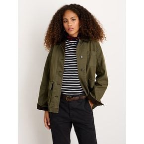 Mel Jacket In Herringbone Cotton Military Olive (VV3939AW1J)