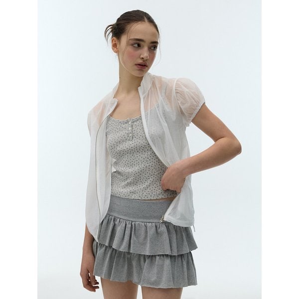 RENA SHEER WIND JUMPER - WHITE