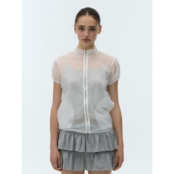 RENA SHEER WIND JUMPER - WHITE
