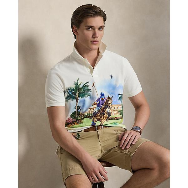 남성 클래식핏 메시 그래픽 폴로 셔츠(MNPOKNI1N823888100)