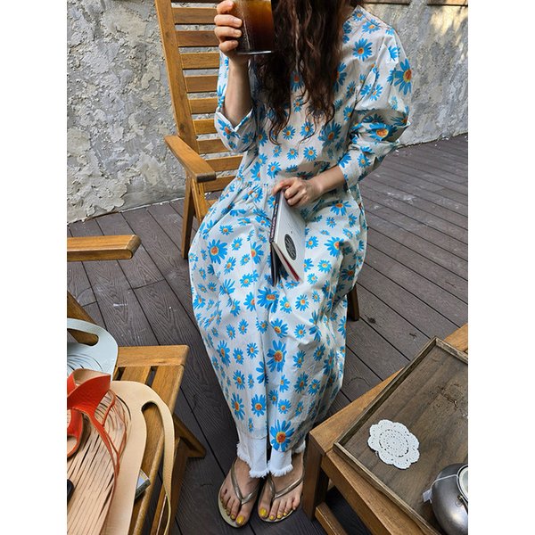 라도노추추 Blue Daisy dress