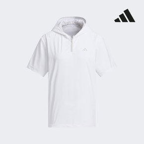 25SS 여성 아디제로 집업 티셔츠 화이트 JE8319