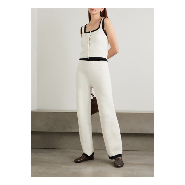 데스트리 에일린 코튼 스트레이트 팬츠 화이트 1647597355262303