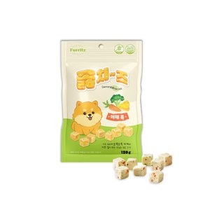 옳치즈 강아지 트릿간식 야채콕 치즈큐브 120g x 10개 보상간식