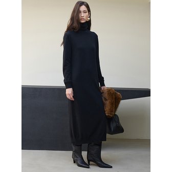문트 울 니트 맥시 드레스