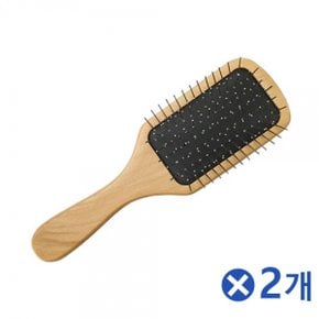 고급 스텐 우드 사각 쿠션빗 빗 블랙x2개