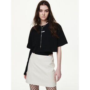 FAUX LEATHER MINI SKIRTS_IVORY