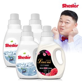 강호동의 쉬슬러세제 센스티브 650ml 3개 + 퍼퓸 러브미향 650ml 1개/아토세이프세제/중성세제/