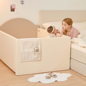 [애착 블랭킷 증정] 꿈비 60cm 하이가드 아기 범퍼침대 슈퍼특대형(유아침대/안심가드)