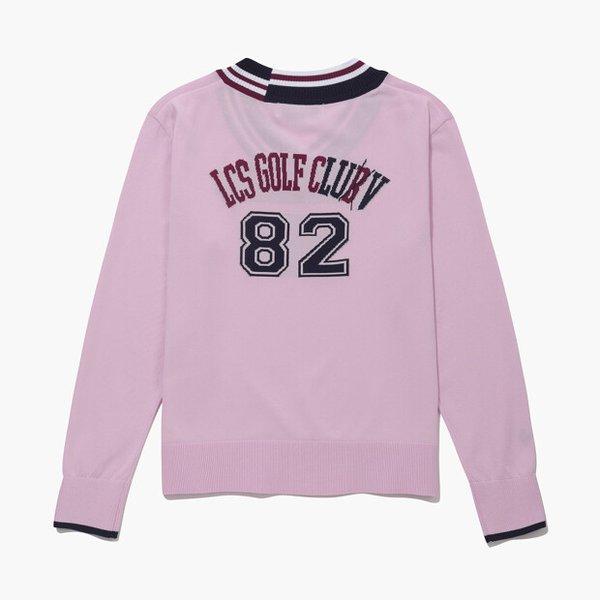 [여주점] 여성 V넥 배색 포인트 스웨터 GQ222LKP41 ROPI