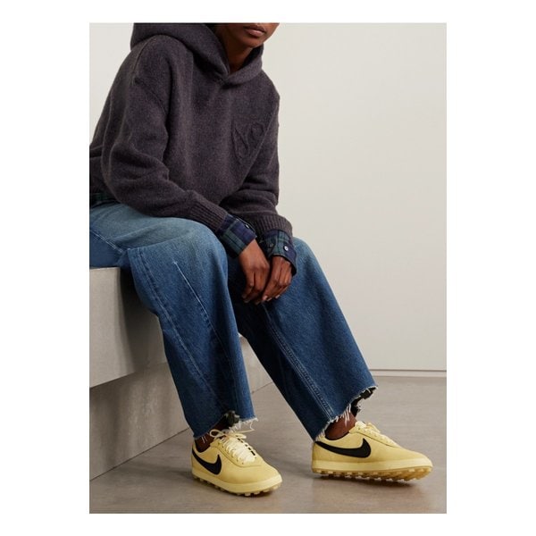 아스트로그래버 가죽 트리밍 누벅 스니커즈 옐로 46376663162939248