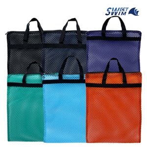  수영 숏핀 메쉬백 망사가방 오리발가방 숏핀가방 수영가방 길이 40cm 매쉬가방