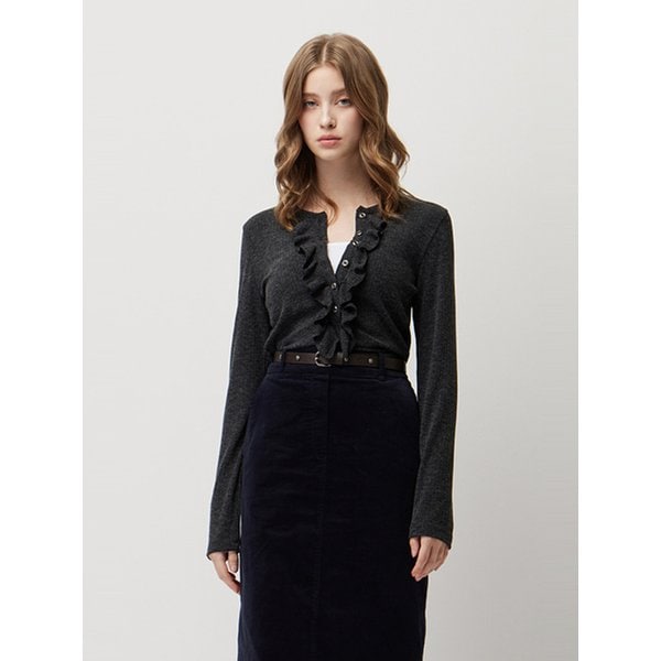 제시카 러플 버튼업 롱슬리브 티셔츠_SATS36561MG