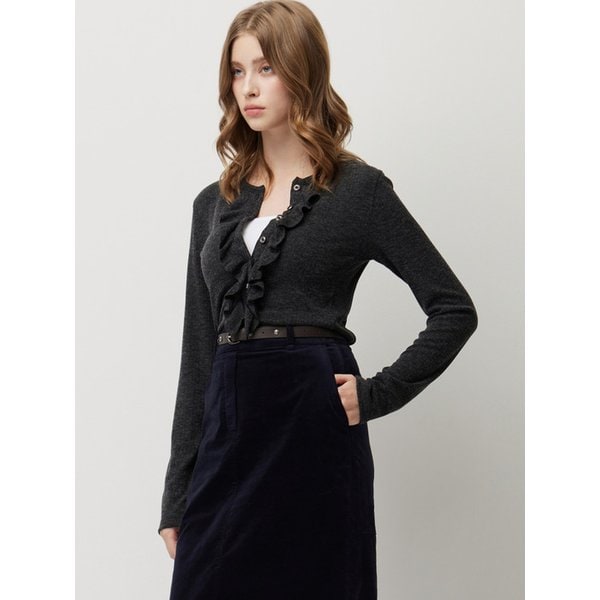 제시카 러플 버튼업 롱슬리브 티셔츠_SATS36561MG