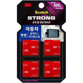 3M 스카치 강력 블랙박스 하이패스용 투명 폼 양면테이프 CLT33 920g 3cm X 3cm