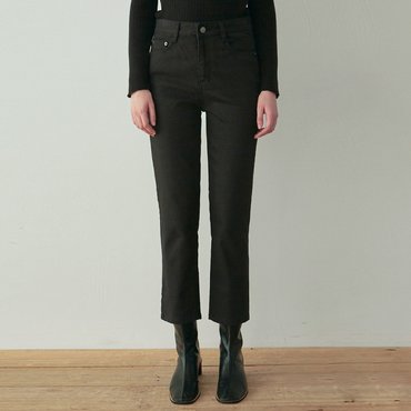 얀13 SOFT STRAIGHT COTTON PANTS_BLACK