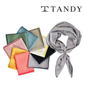 TANDY 솔리드코튼쁘띠 손수건 스카프