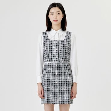 케네스레이디 피라미드 스퀘어넥 크롭 탑 ERVTOE4000