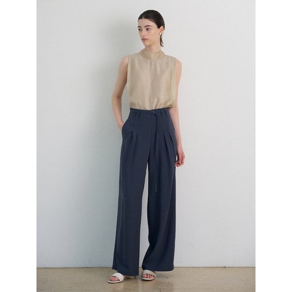 Beltied two turk wide slacks