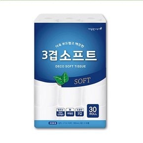 깨끗한나라)3겹데코소프트화장지(27Mx30롤)