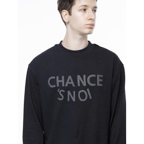 S`noi Reverse Rib Crew Neck Sweat - Black Navy /M243MT02BK